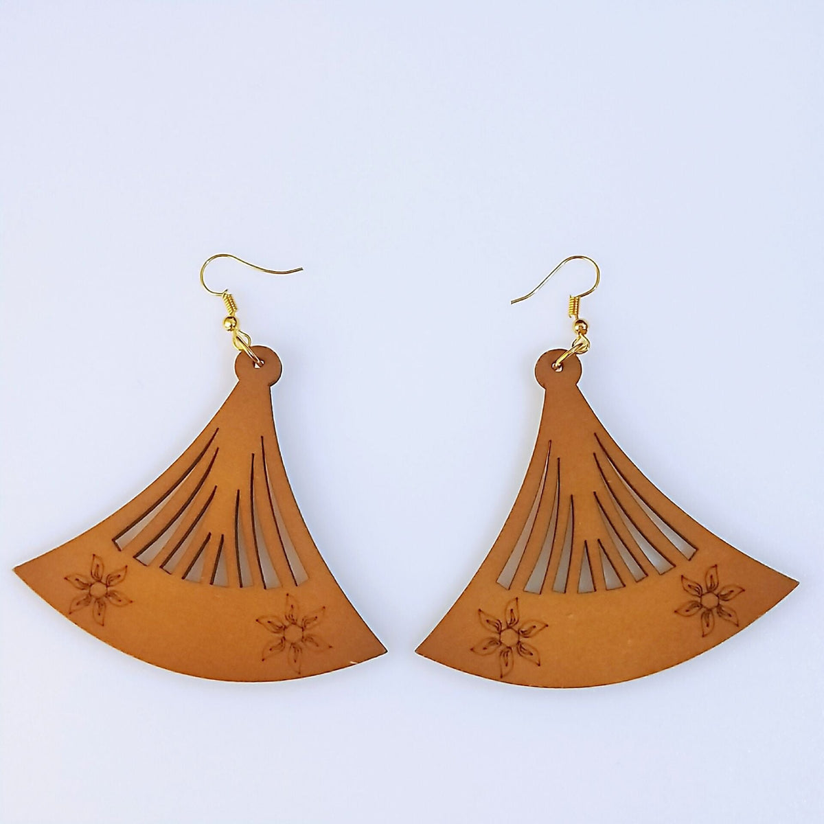 Geometric Rhombus Wooden Fashion Wood Eardrops Rings