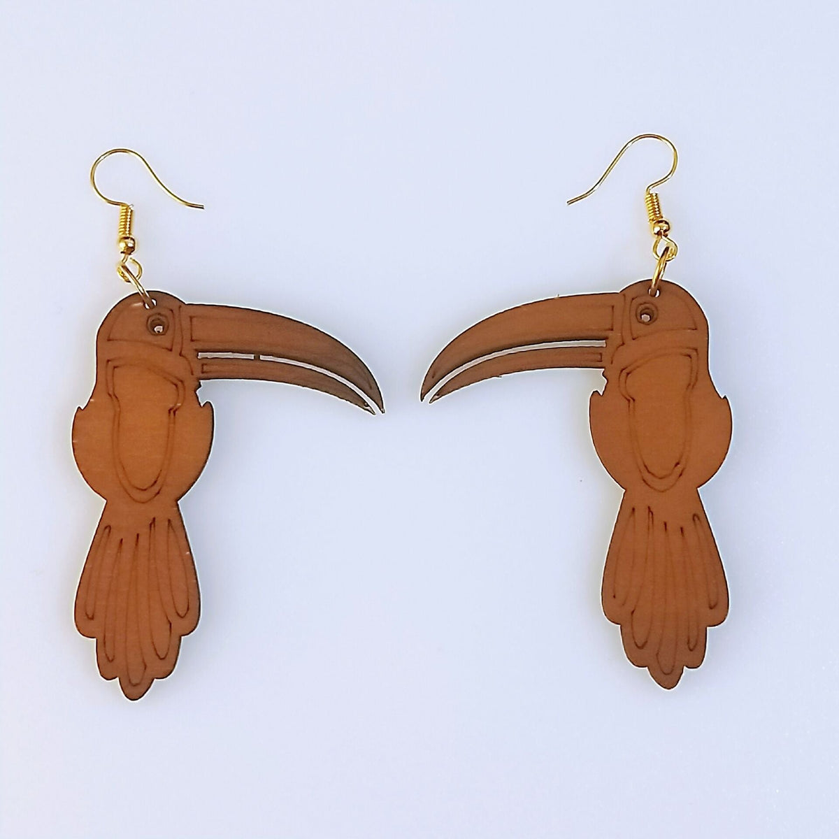 Geometric Rhombus Wooden Fashion Wood Eardrops Rings