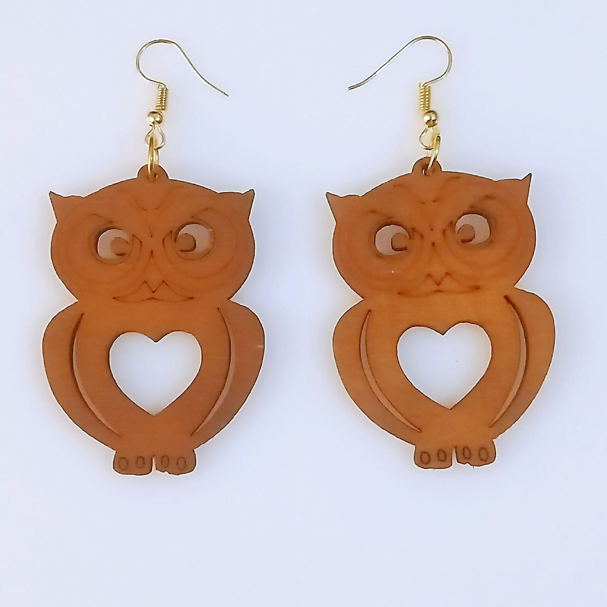 Geometric Rhombus Wooden Fashion Wood Eardrops Rings