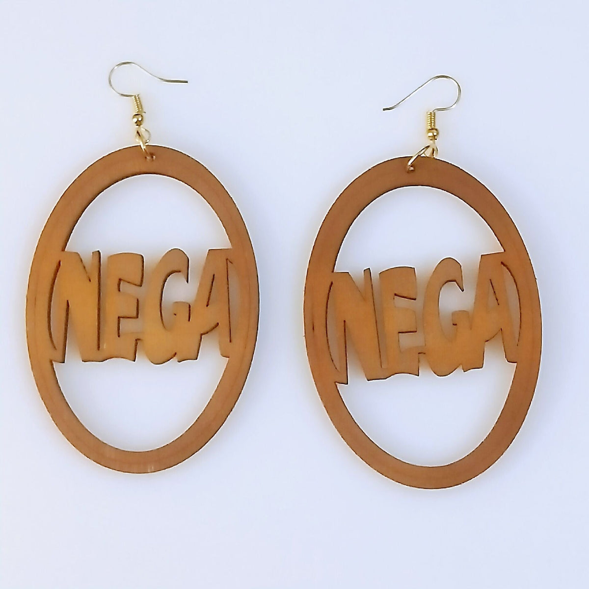 Geometric Rhombus Wooden Fashion Wood Eardrops Rings
