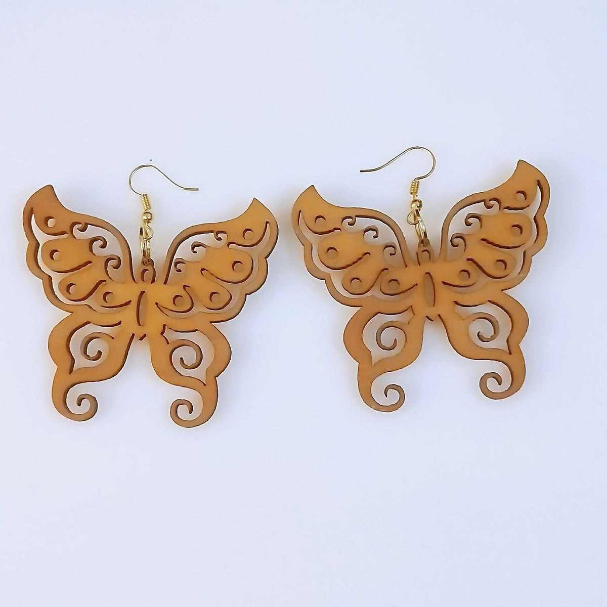 Geometric Rhombus Wooden Fashion Wood Eardrops Rings