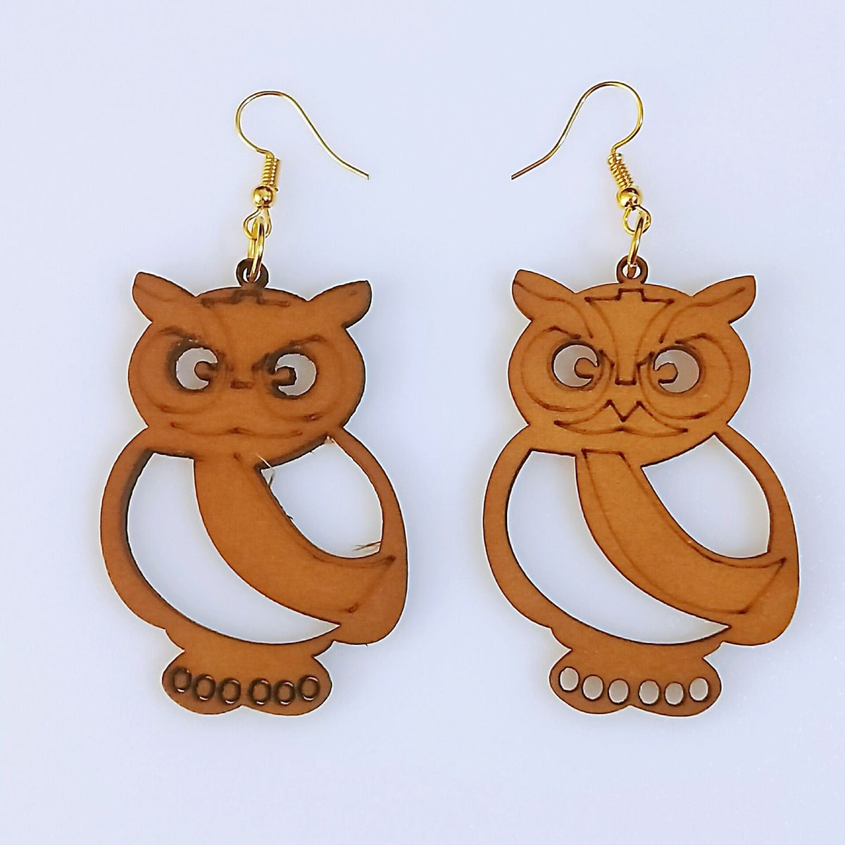 Geometric Rhombus Wooden Fashion Wood Eardrops Rings