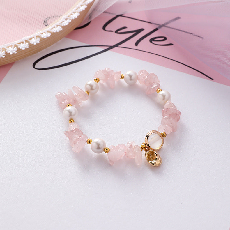 Women's Vacation Style Irregular Shell Pearl Handmade High Elastic Conch Bracelet