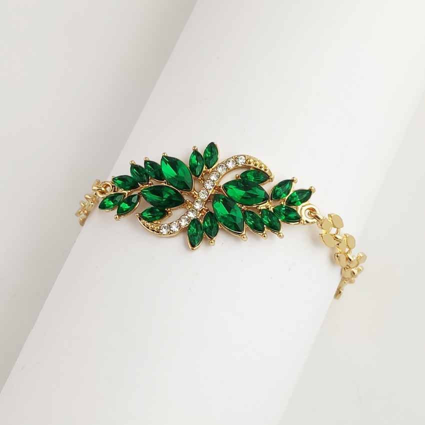 Women's Fashion Popular Diamond S-shaped Resin Flower Bracelet