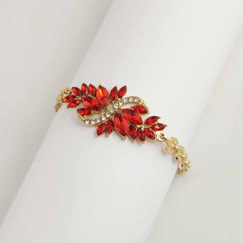 Women's Fashion Popular Diamond S-shaped Resin Flower Bracelet