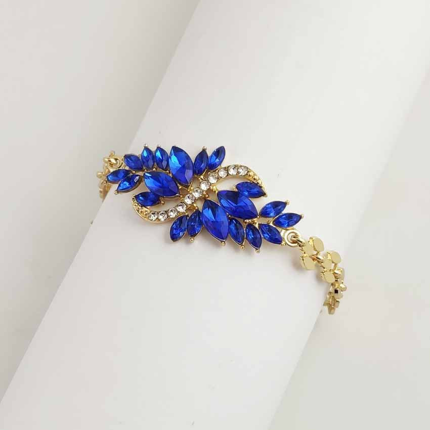 Women's Fashion Popular Diamond S-shaped Resin Flower Bracelet