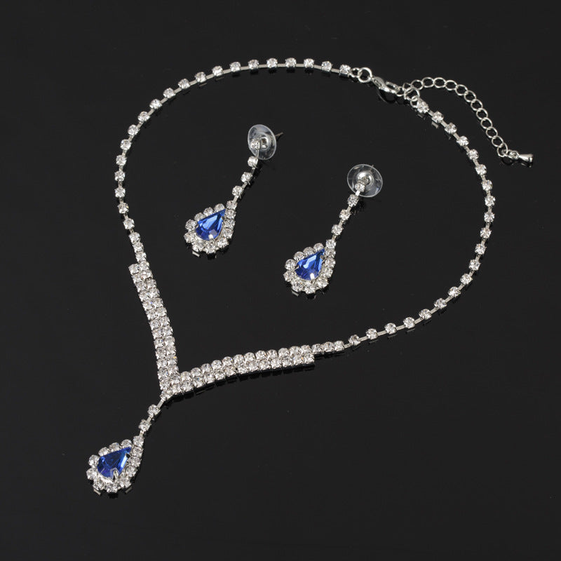 Attractive Popular Bride Korean Rhinestone Suite Jewelry Set