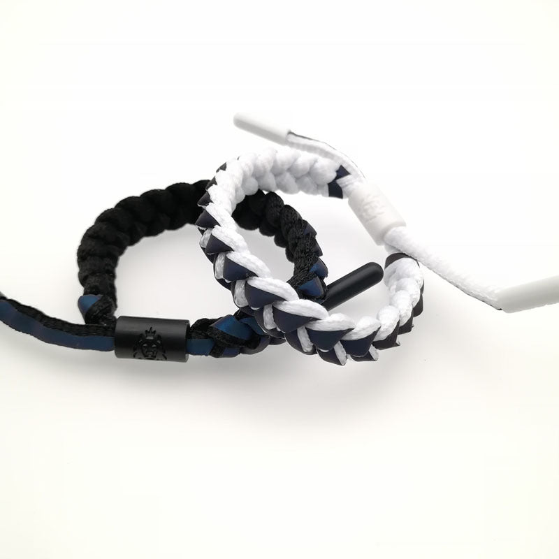 Shoelace Woven Holographic Reflective Couple Small Bracelets