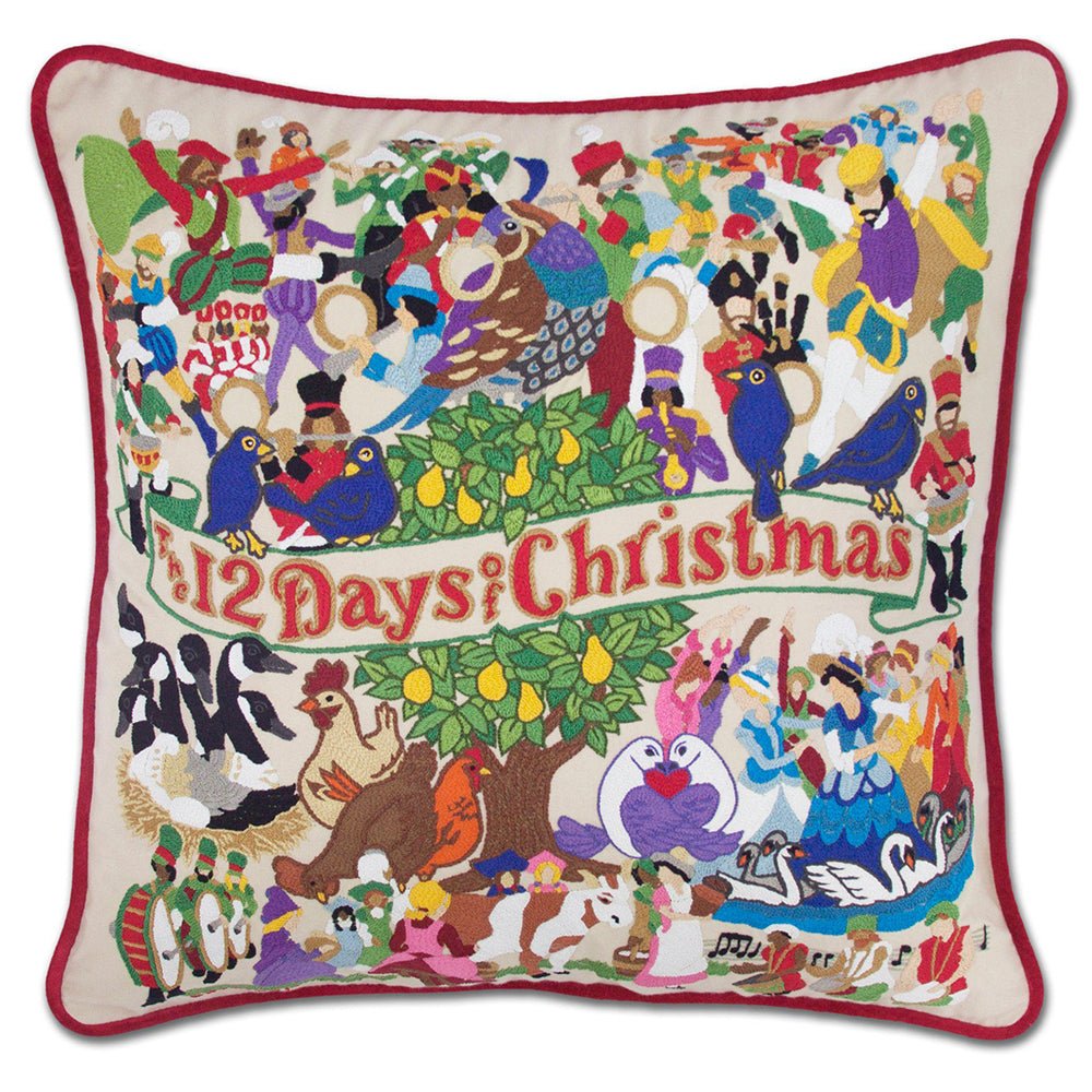 12 Days of Christmas Hand - Embroidered Pillow by Quirks! at Shirley Shoppe