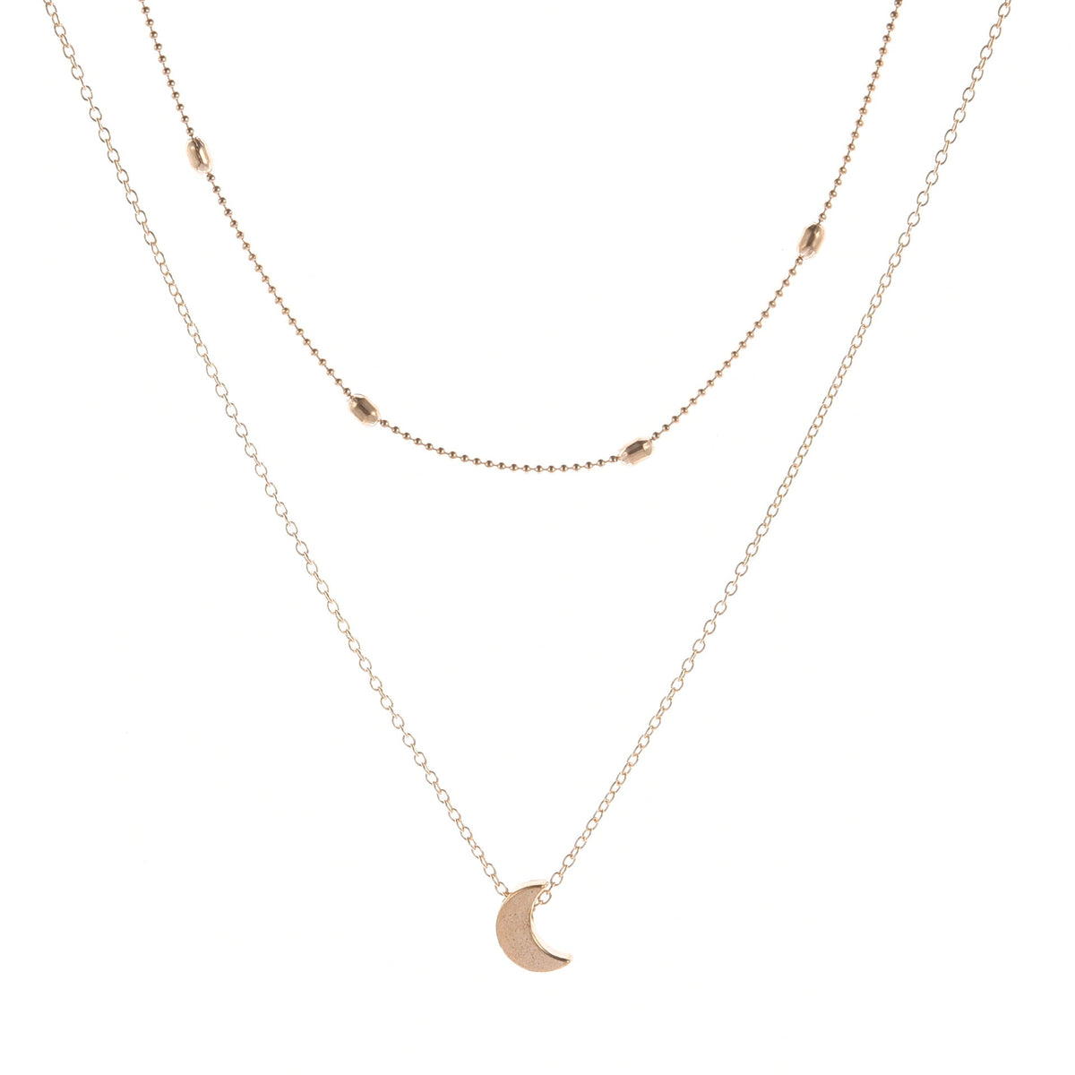 Women's Simple Trendy Street Shot Copper Peach Necklaces