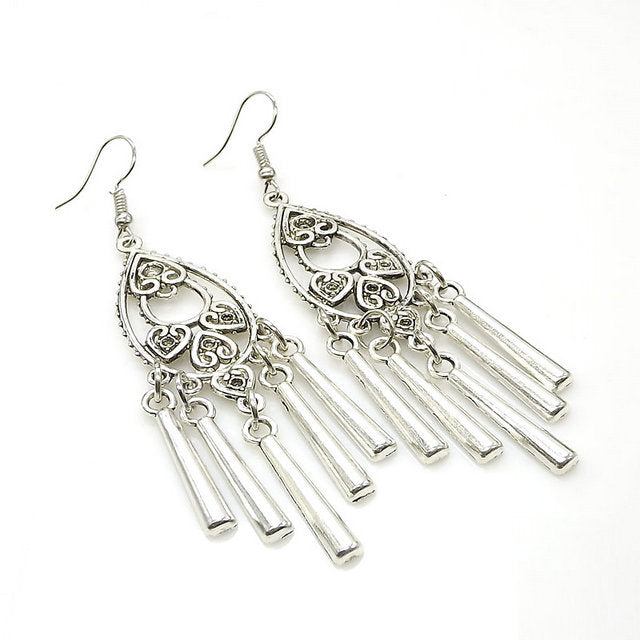 Women's Tibetan Sier Miao Eardrops Classical Ethnic Style Earrings