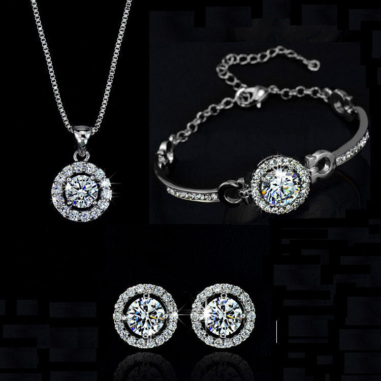 Can Be Equipped With Watch Bridal Eight Hearts Jewelry Set