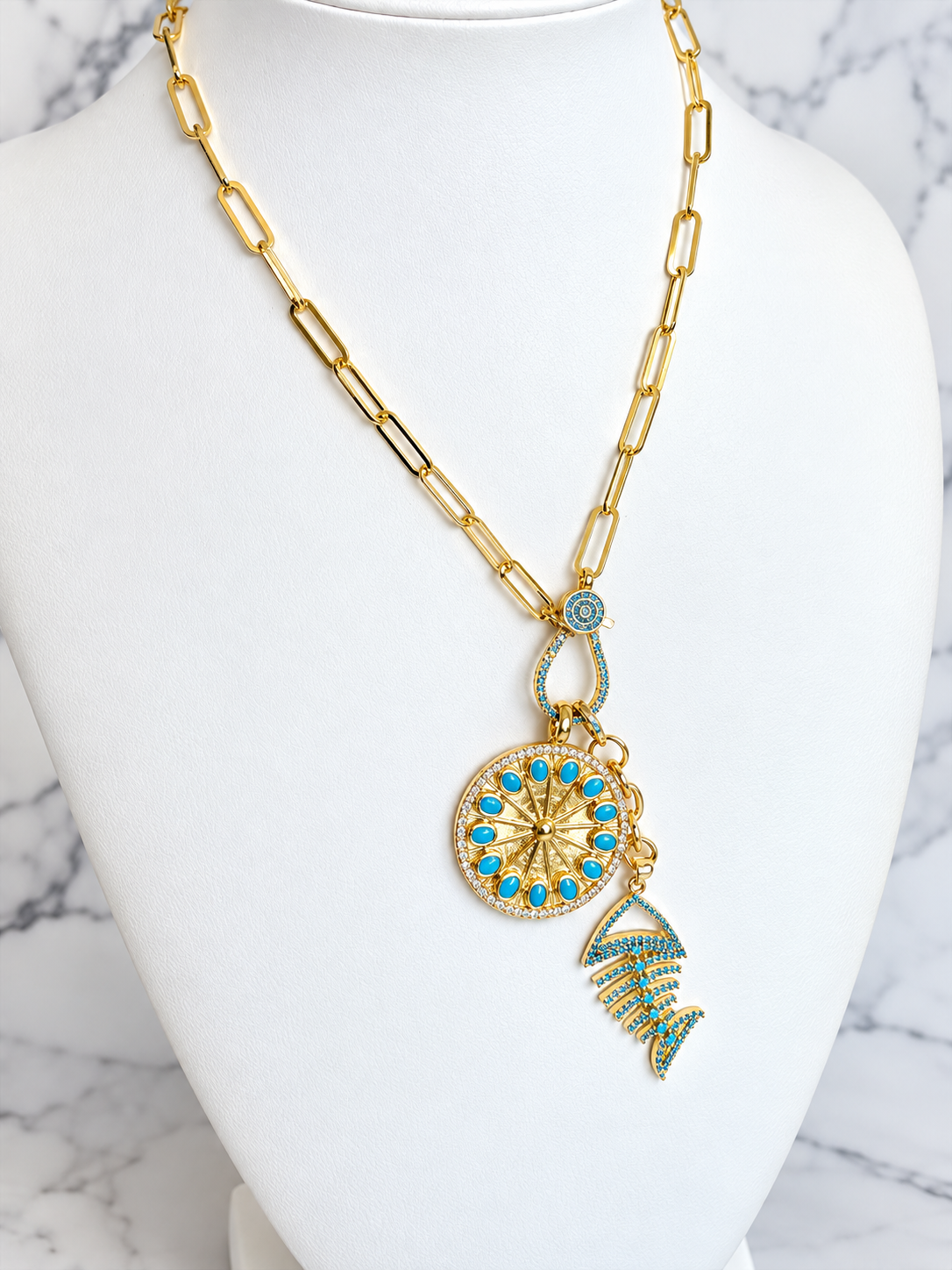 Celeste charms necklace