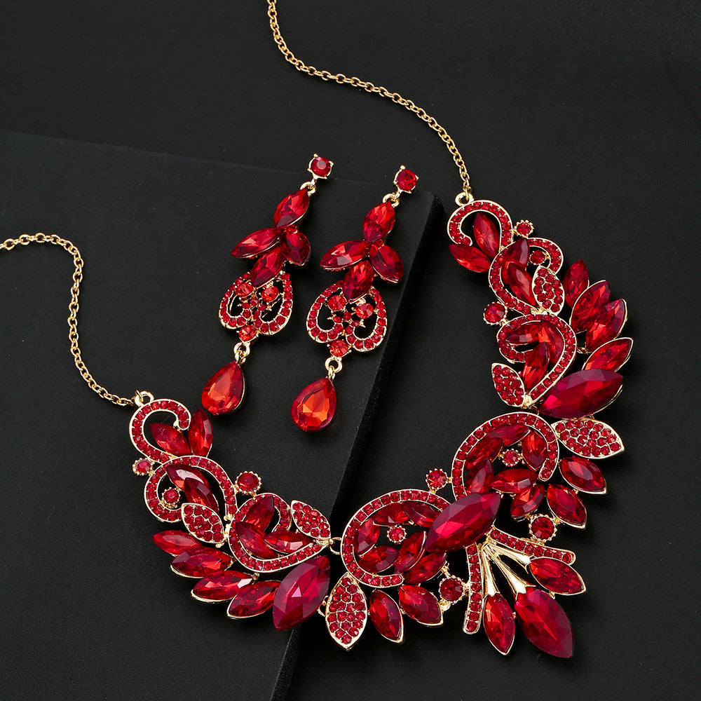 Fashion Suit Two-piece Luxury Banquet Dress Earrings
