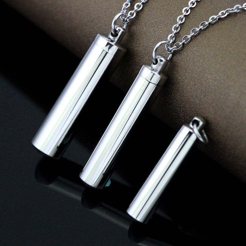 Creative Perfume Bottle Personality Simple Token Ing Stainless Necklace