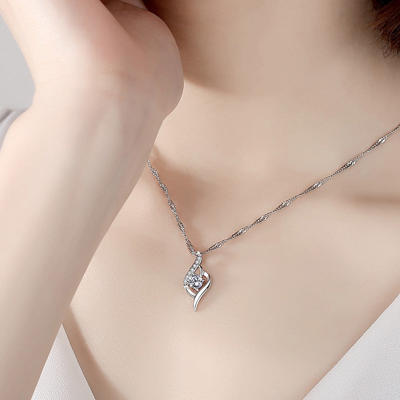 Feather Of Heaven Link Korean Crystal Allure Pendant