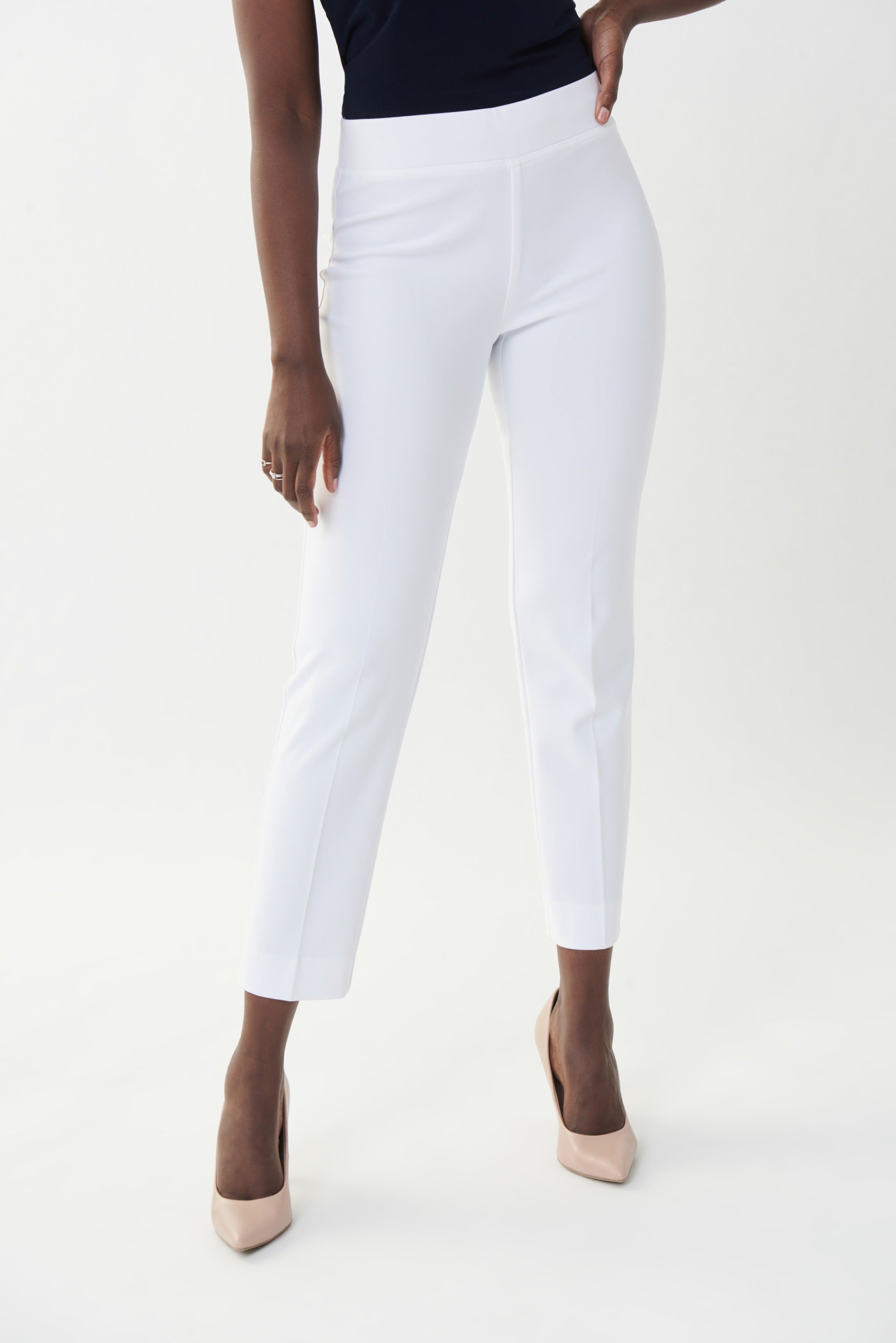 Joseph Ribkoff White Classic Straight Pants Style 143105