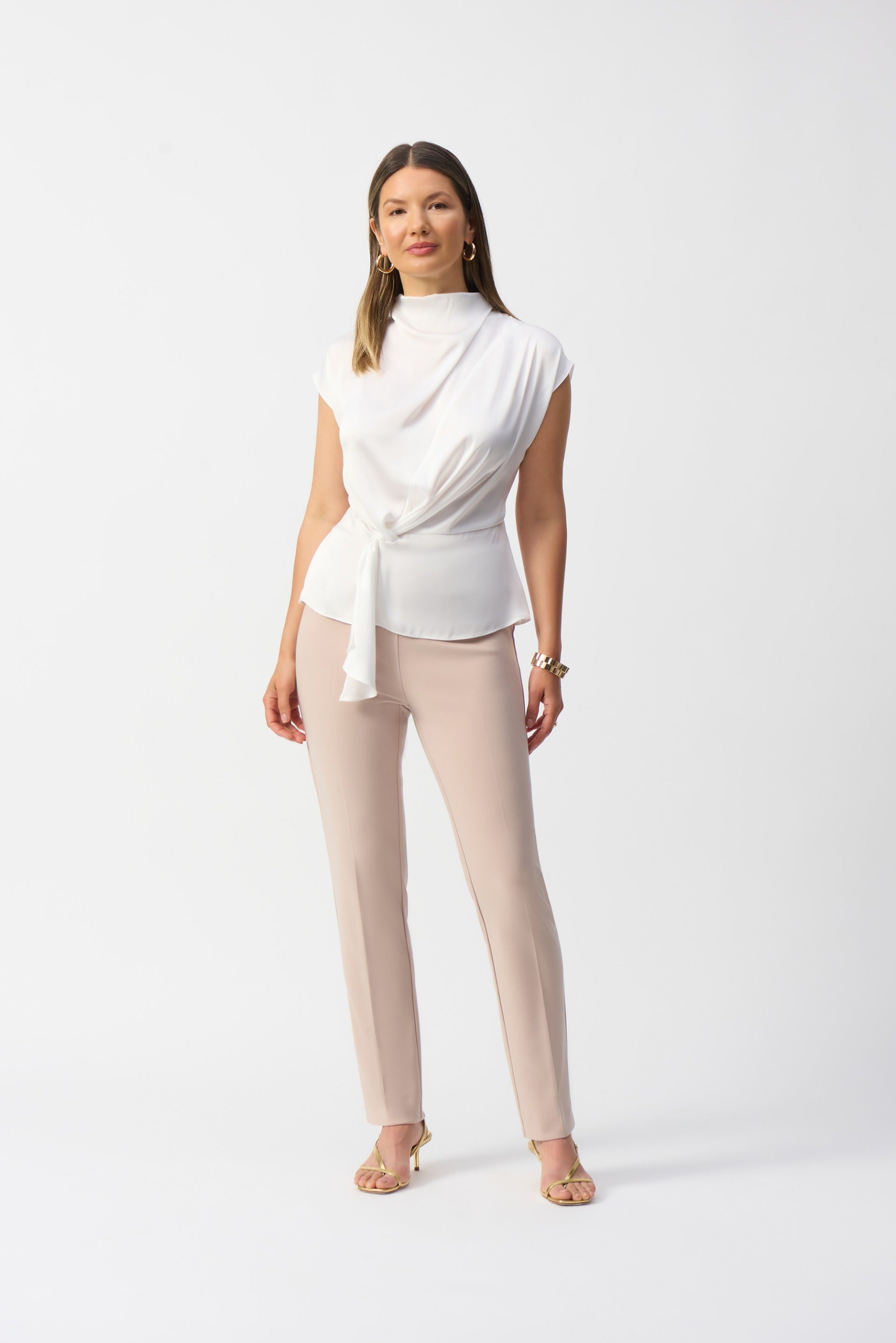 Joseph Ribkoff Parchment Classic Tailored Slim Pant Style 144092