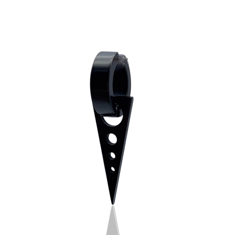Women's & Men's Creative Korean Version Triangle Round Shape Stainless Ear Clip