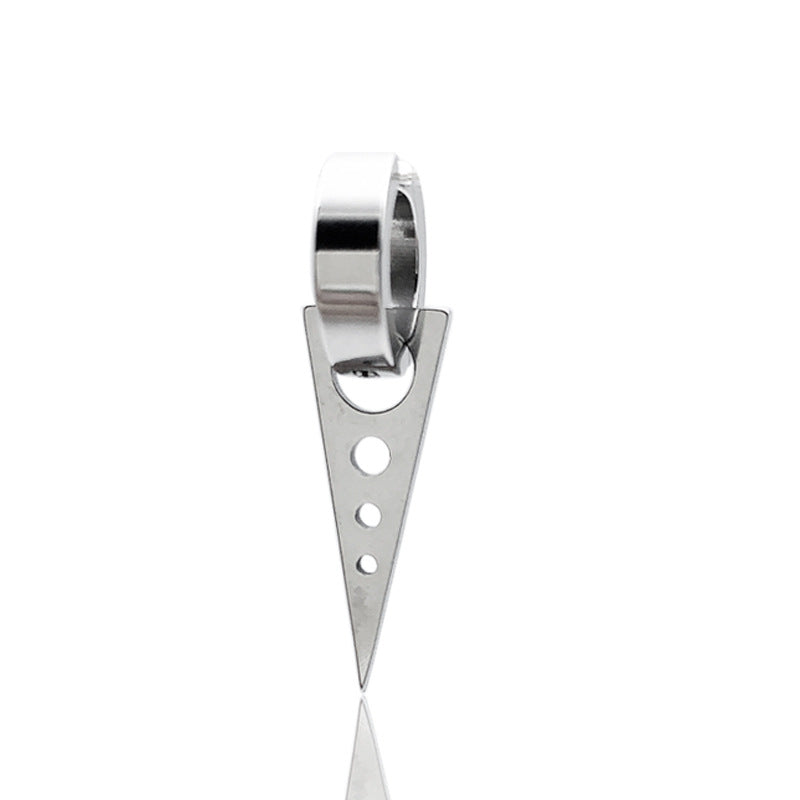 Women's & Men's Creative Korean Version Triangle Round Shape Stainless Ear Clip