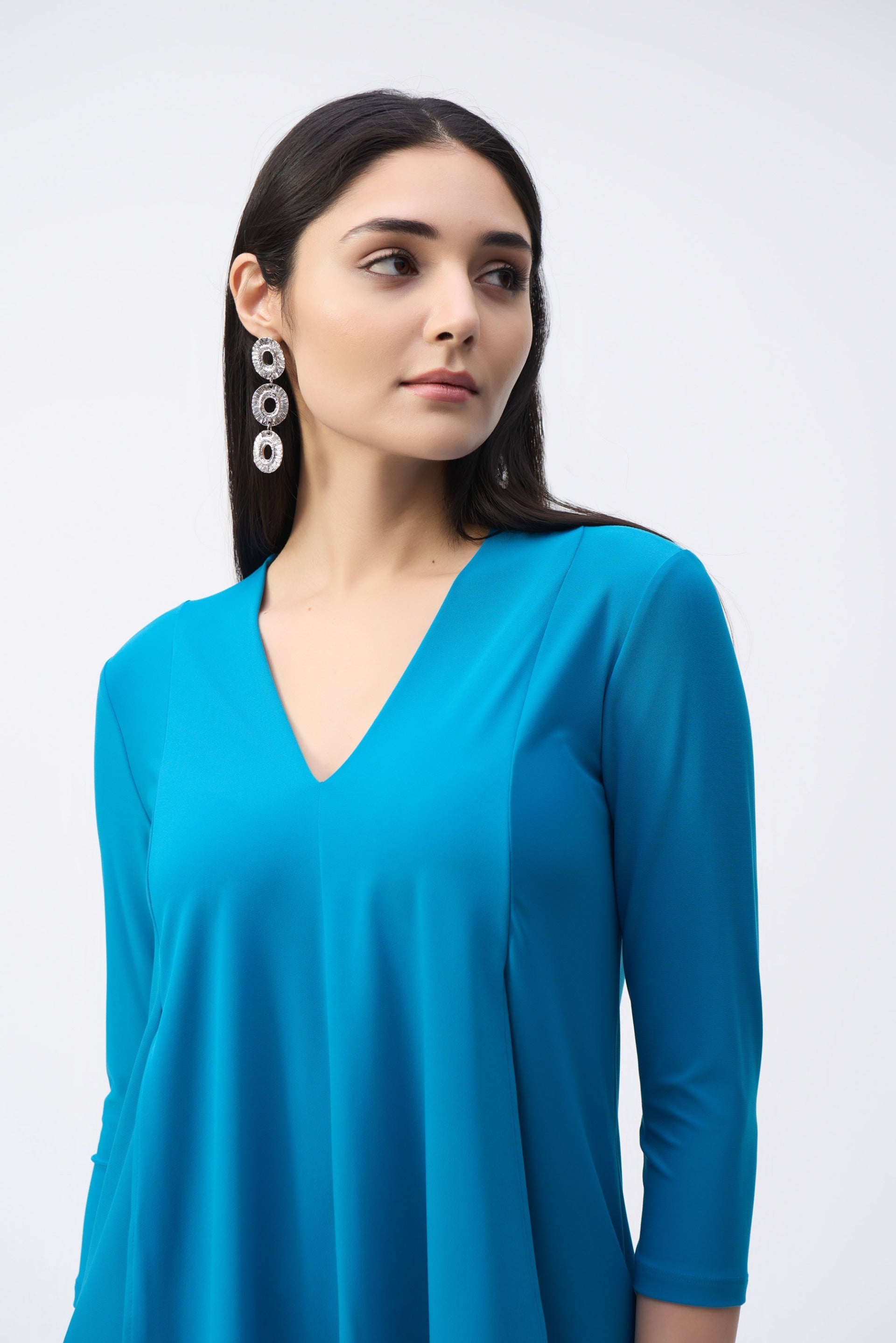 Joseph Ribkoff Pacific Blue Asymmetric Tunic Style 161066F24