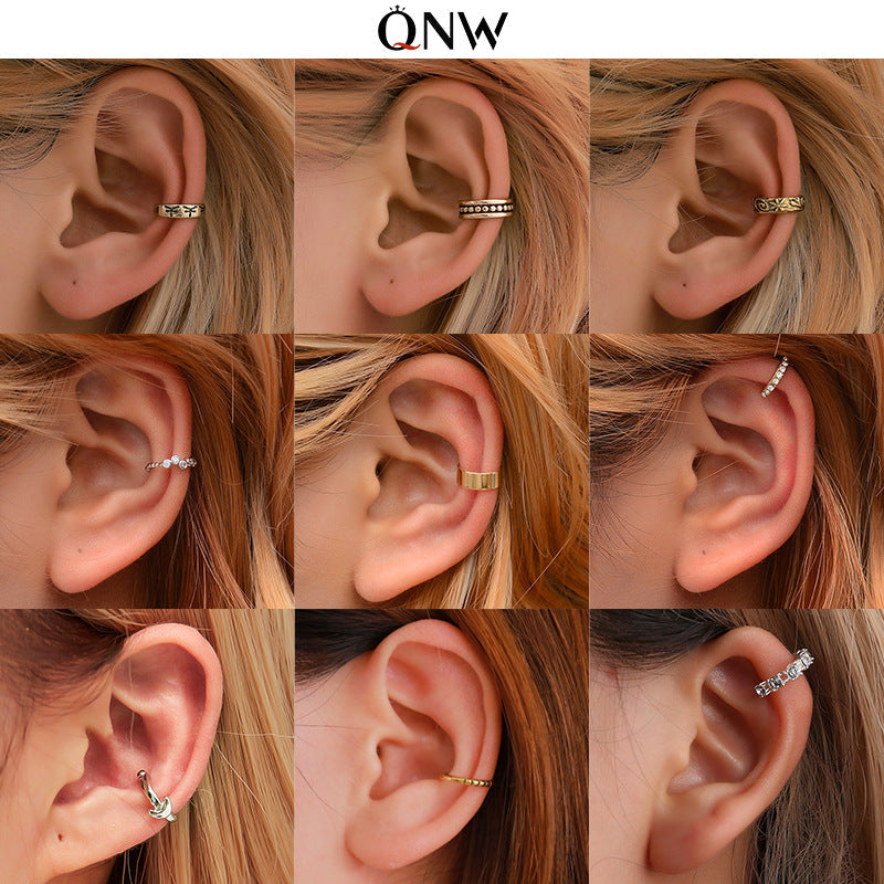 Women's Geometric Clips Retro Minimalist Creative Design Ear Clip