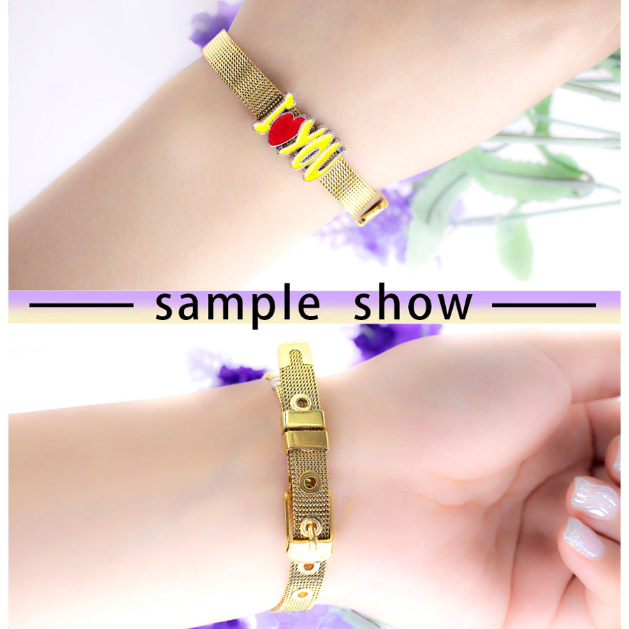 More Sizes Colorful Stainless Steel Mesh Bracelet