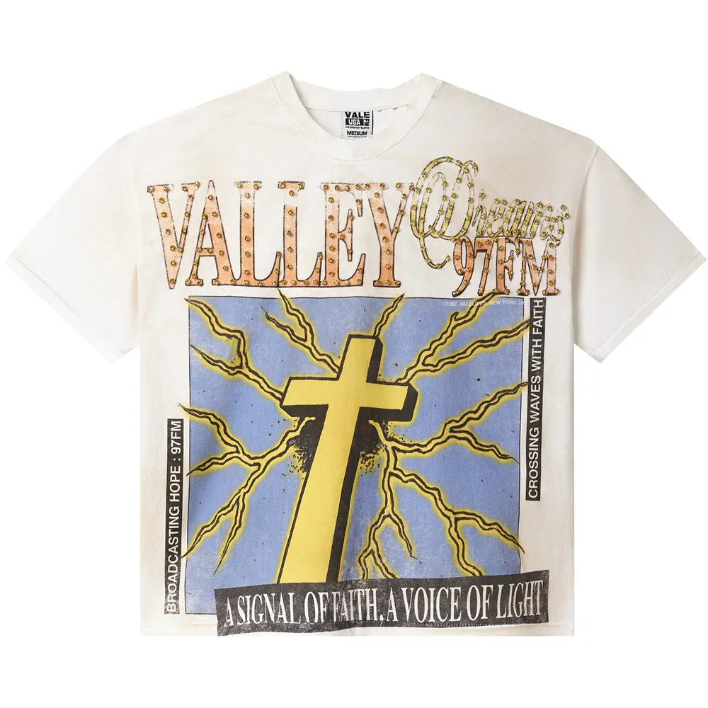 Vale Forever Thunder Cross Bling Tee 'Dirt/White'