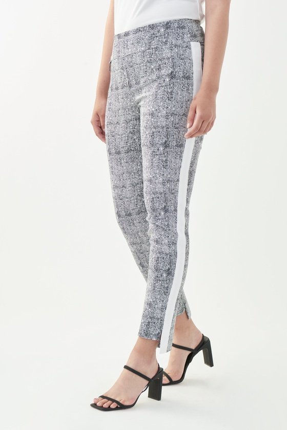 Joseph Ribkoff Textured Pants with Side Stripe