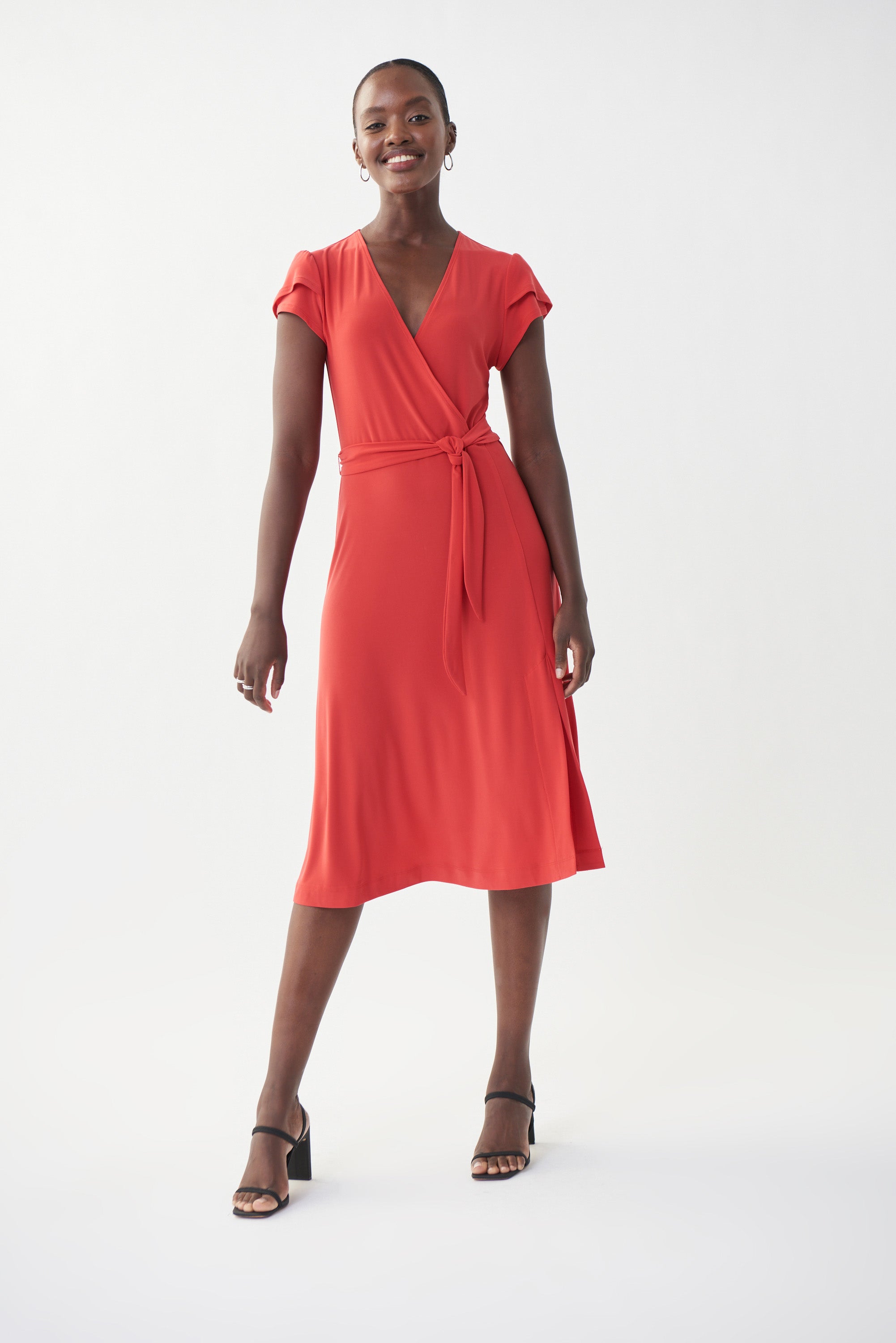 Joseph Ribkoff Cap Sleeve, Flip Skirt Dress