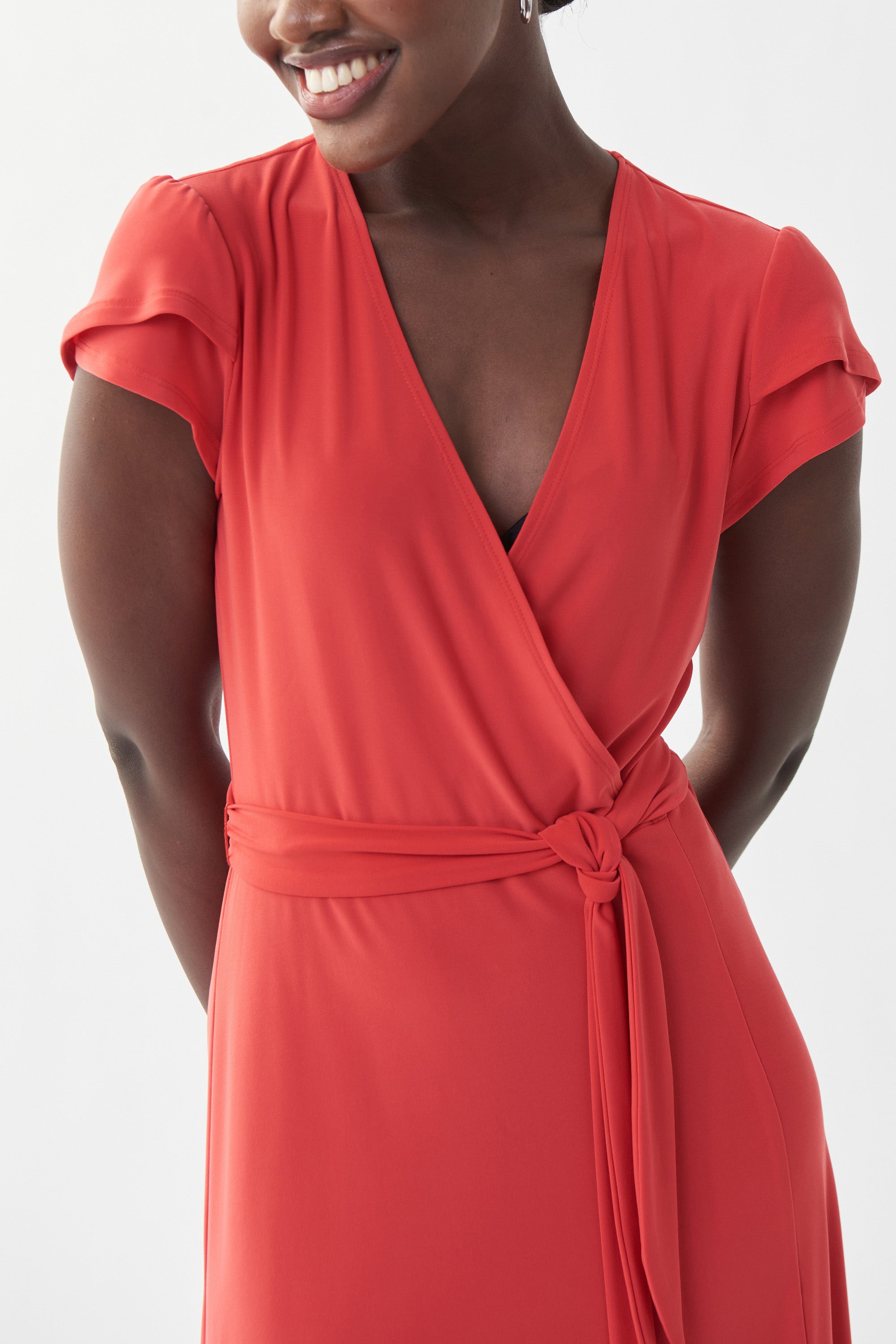 Joseph Ribkoff Cap Sleeve, Flip Skirt Dress