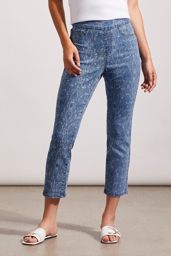 Tribal Audrey Cropped Pull-On Jeans
