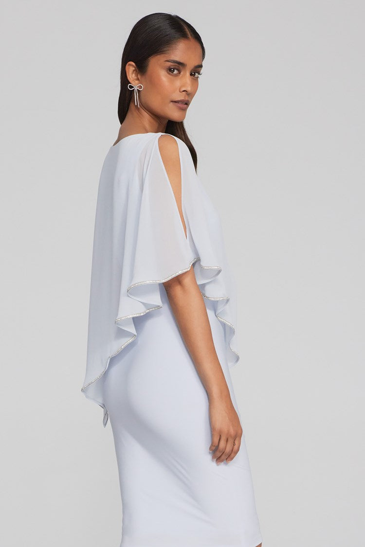 Joseph Ribkoff Layered Dress with Cape Overlay