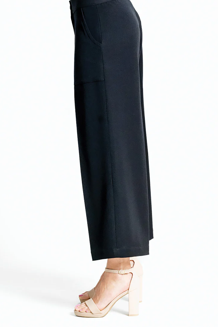 Woven Twill Cropped Trouser