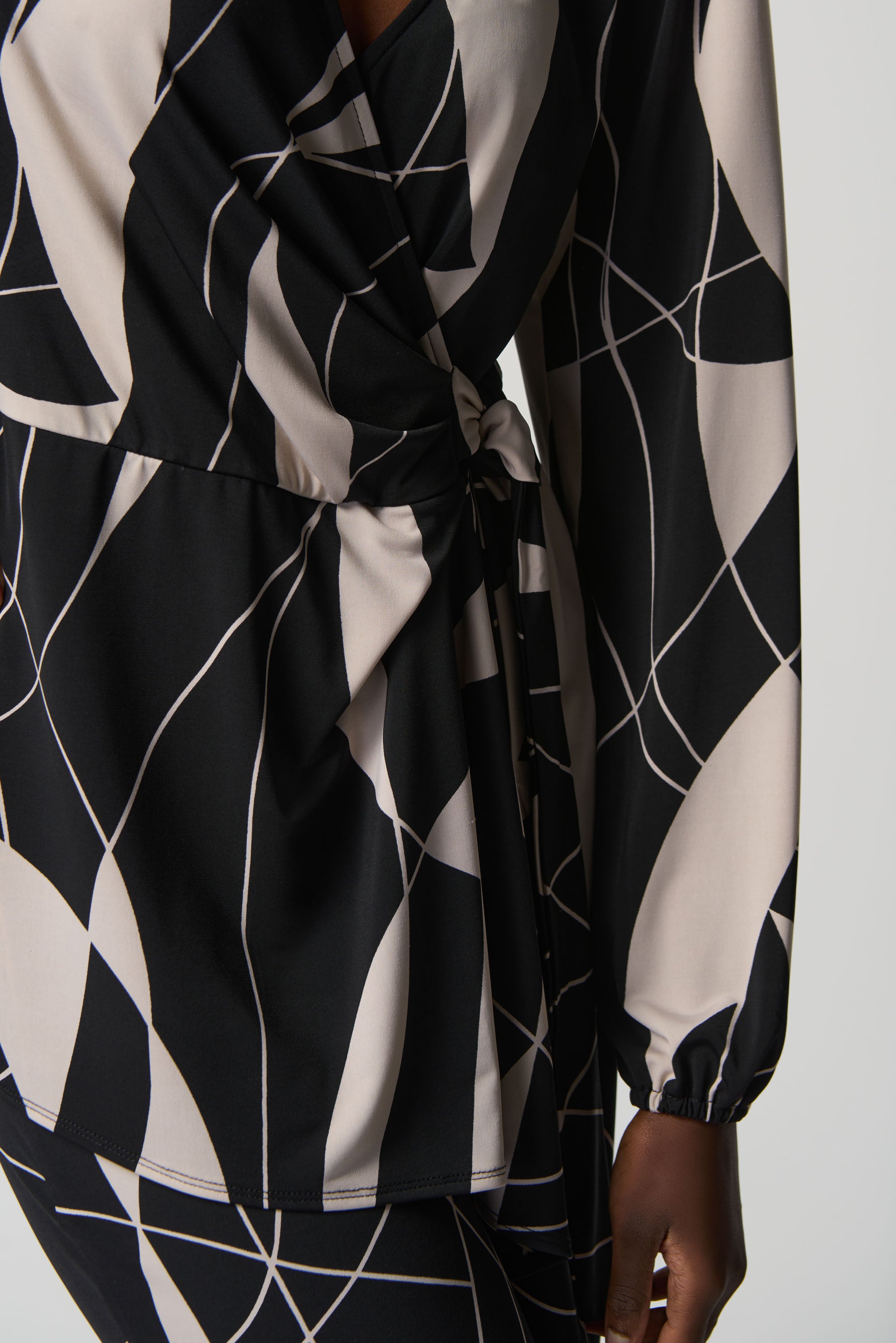 Abstract Print Wrap Tunic