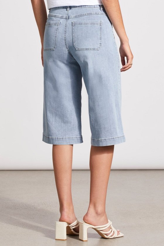 AUDREY CAPRI PALAZZO JEANS WITH PATCH POCKETS