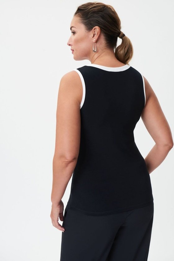 Sleeveless Top w/ Trim