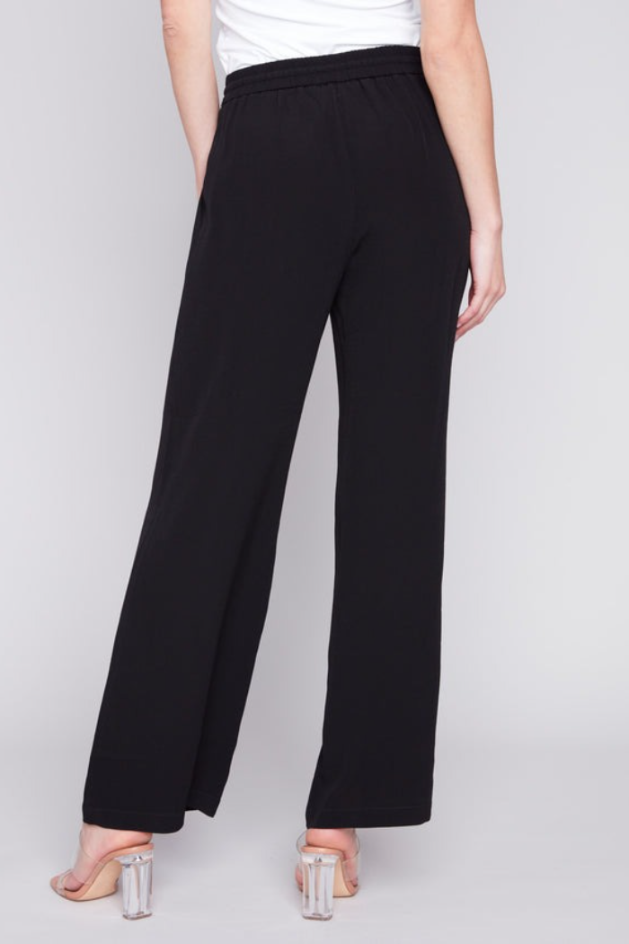 Wide Leg Pants with Drawstring