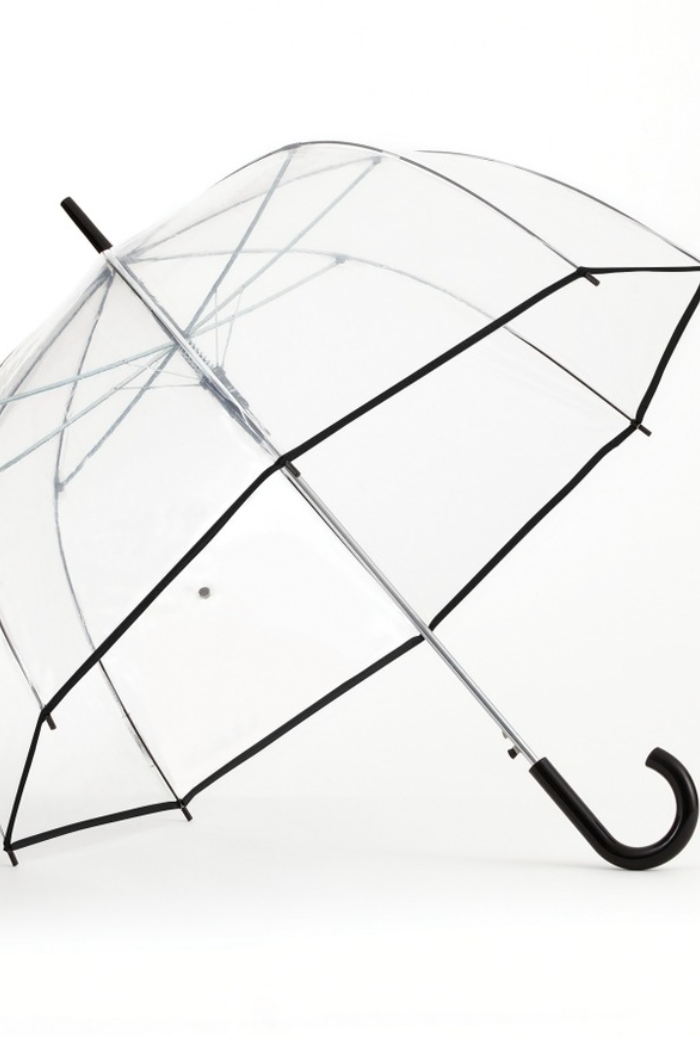 Clear auto open bubble stick umbrella