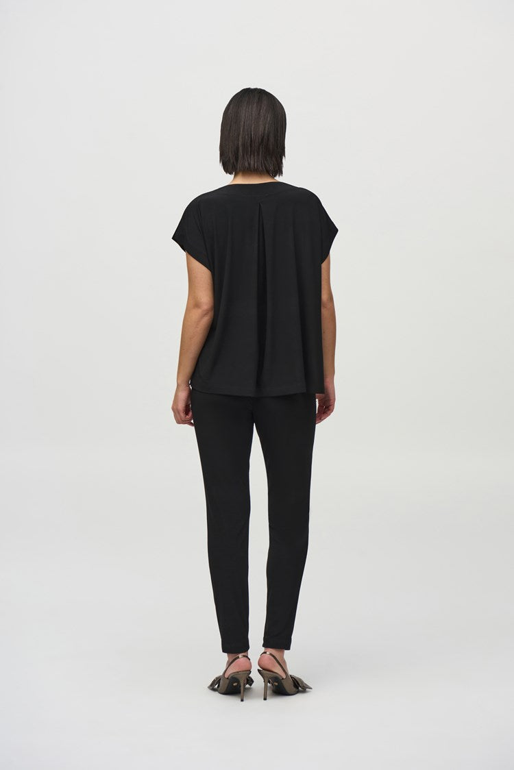 Silky Knit And Foiled Velvet Jumpsuit