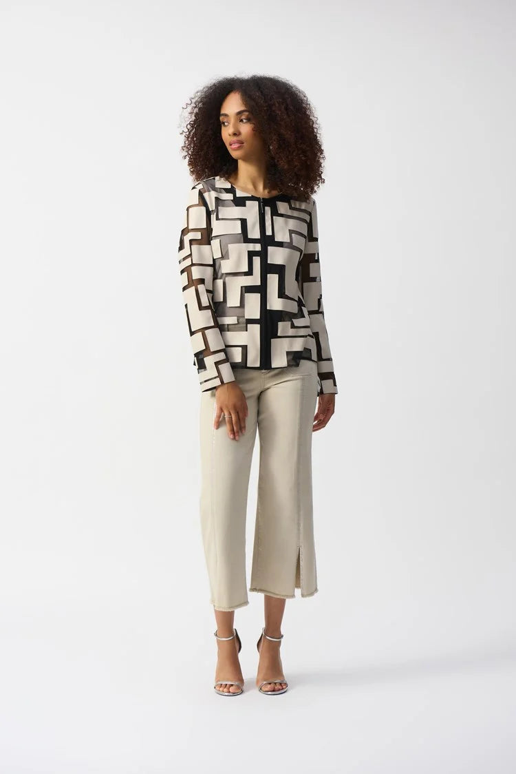 Mesh & Leatherette Jacket