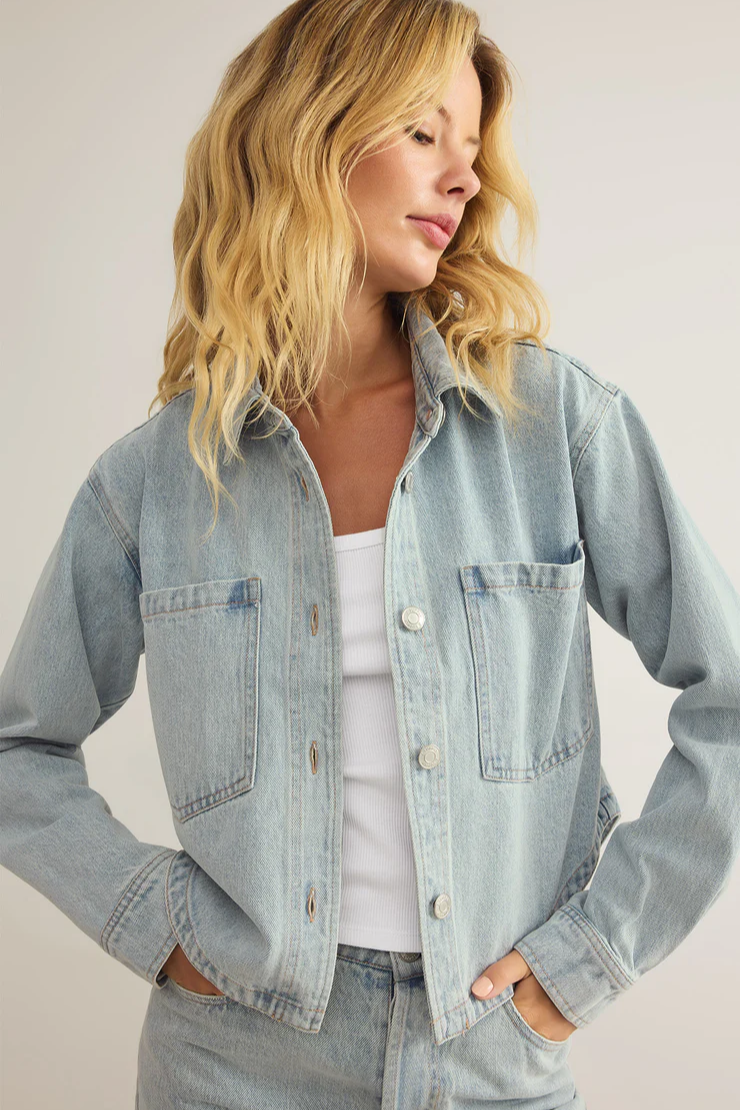 All Day Cropped Denim Jacket