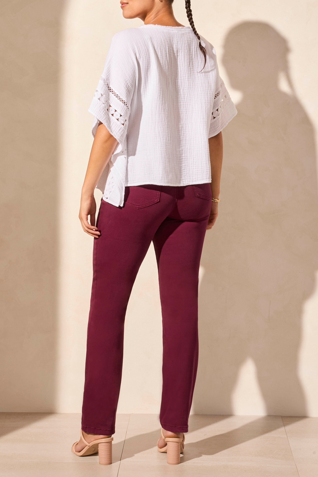 Kaftan Blouse w/ Fancy Trim