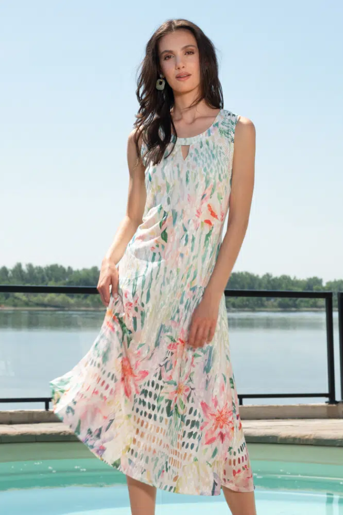 Sleeveless Flower Dress