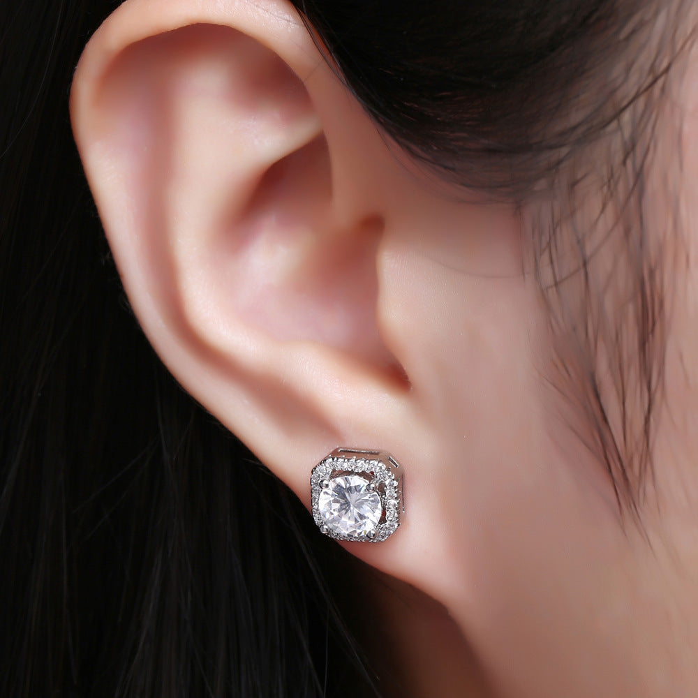 Women's Square Zircon Simple Stylish Personality For Jewelry Set