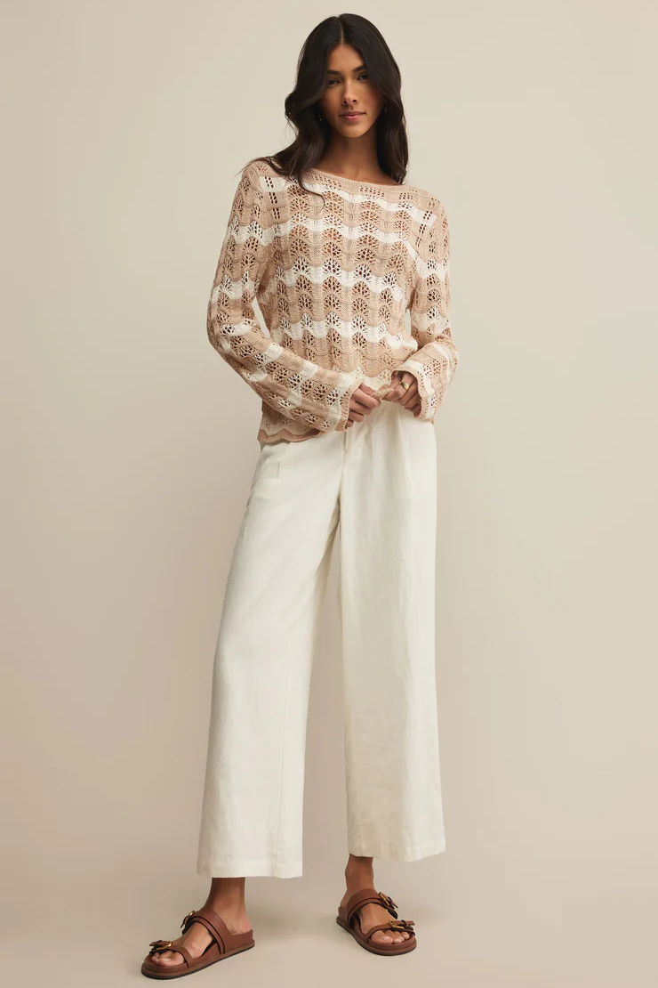 Azura Stripe Crochet Top