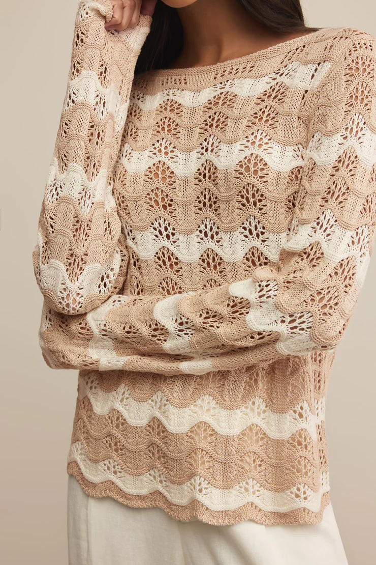 Azura Stripe Crochet Top