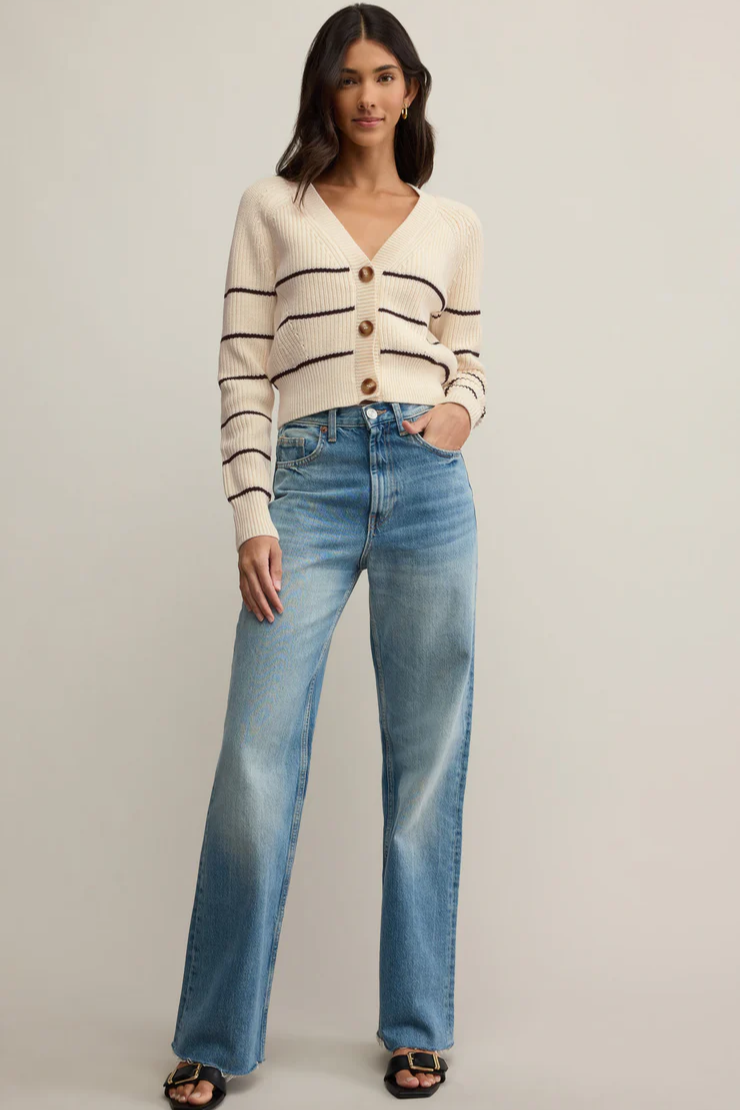 Stefi Cropped Stripe Cardigan