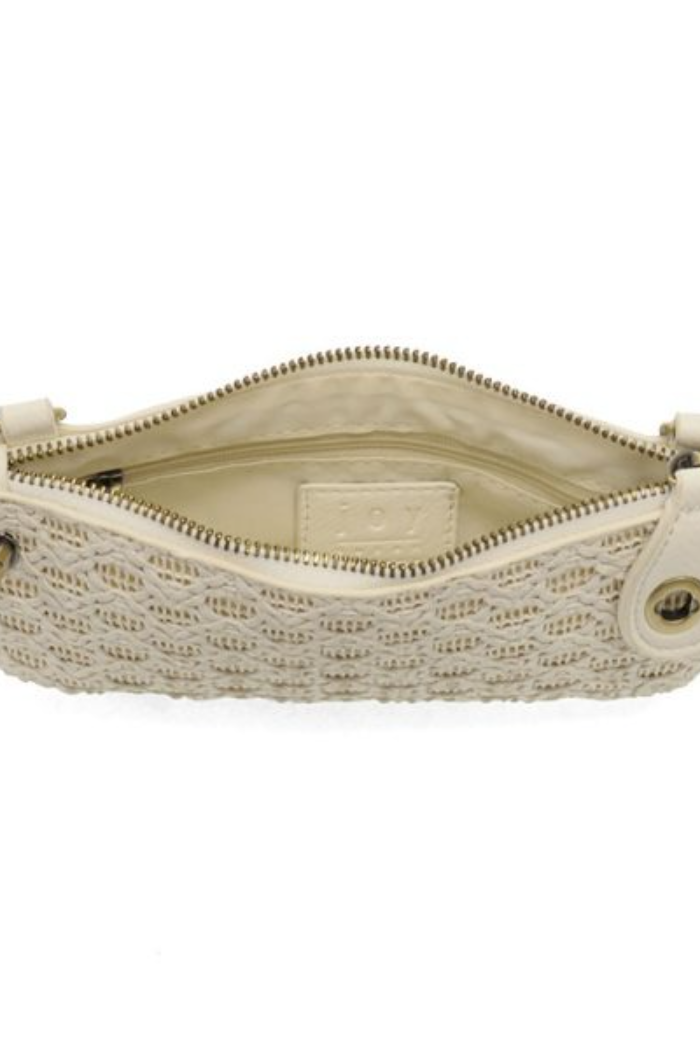 Lattice Woven Mini Crossbody Wristlet Clutch