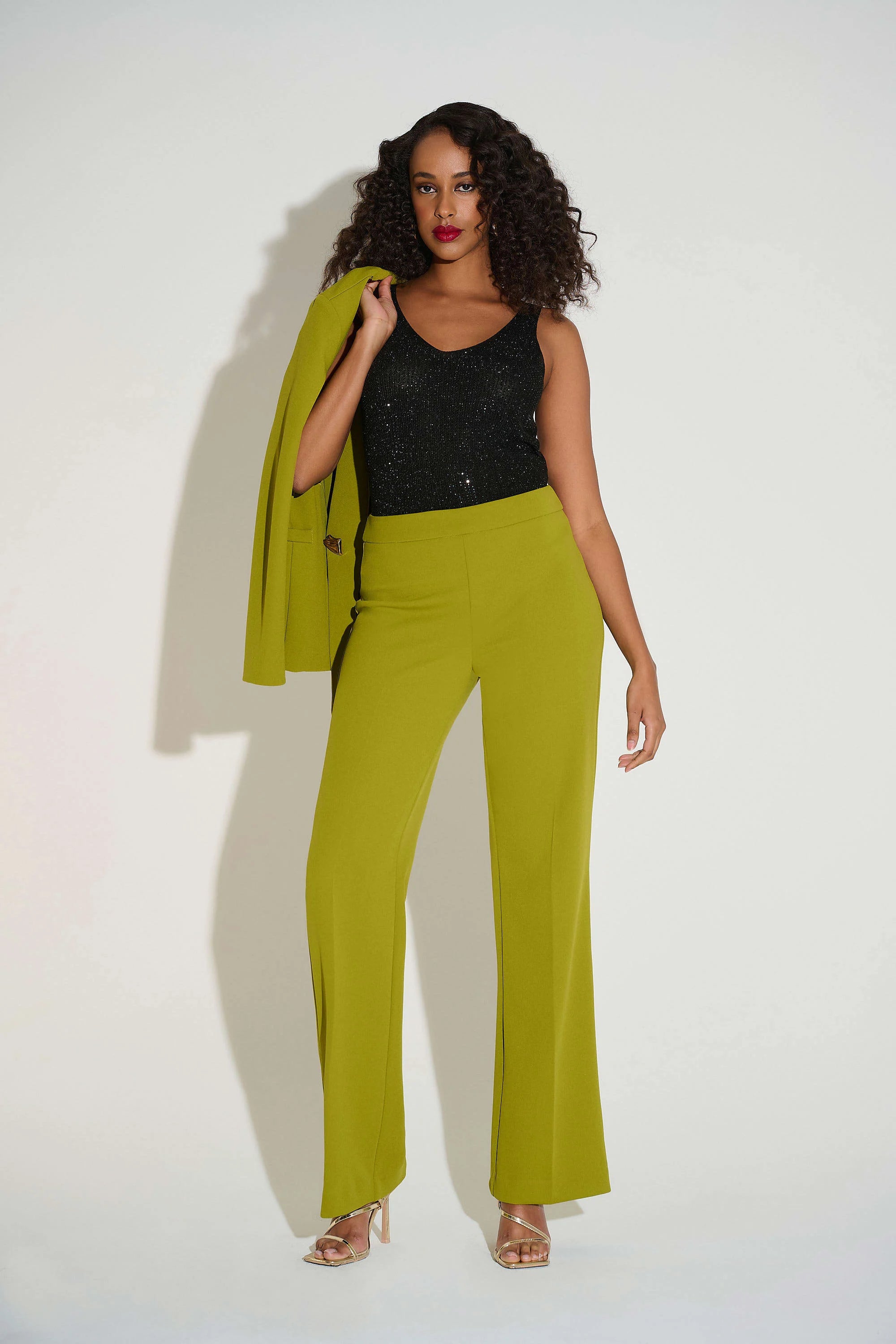Metallic Knitted Camisole with Rhinestones